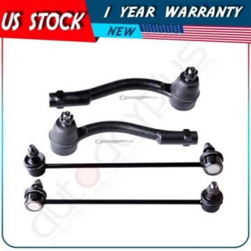 4x Suspension Front Stabilizer Bar Tie Rod End For 06-11 Hyundai Accent