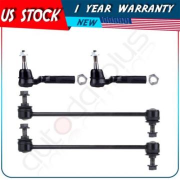 4 Pcs Suspension Sway Bar Link Outer Tie Rod Ends for 2004-2010 Chevrolet Malibu