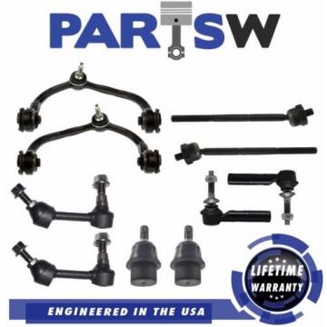 10 Pc Suspension Kit for  Expedition Navigator Tie Rod Ends Upper Control Arms