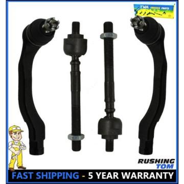 4 Pc Kit Front Left &amp; Right Inner &amp; Outer Tie Rod End Honda Civic 96-00