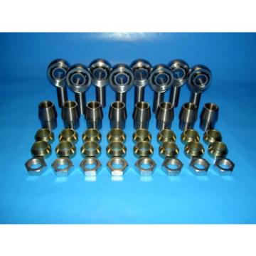 1/2&#034; x 1/2&#034; 4-link Chromoly Rod End Kit w/ Cone Spacers, Heim (Bung 1-1/8 x.120)