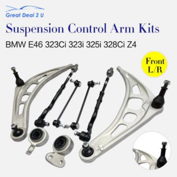 BMW E46 &amp; Z4 Front Suspension Control Arm Wishbone Tie Rod End Sway Bar Link Set
