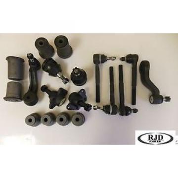 Complete Front End Suspension Steering Kit Bushing Tie Rod Ball Joint Pitman