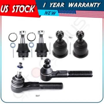 6 Suspension Kit Ball Joint Tie Rod Ends for 2006-2008 Dodge Ram 1500 4WD 4x4
