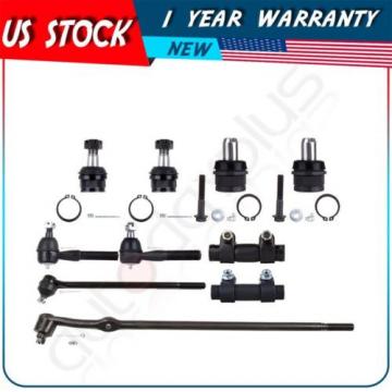 10 Suspension Steering Ball Joint Tie Rod Ends Kit for 87-96 Ford F-150 RWD