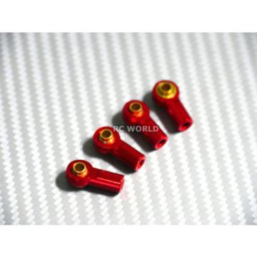 M3 METAL ROD ENDS For Aluminum Link Ends  RED  (4PCS)