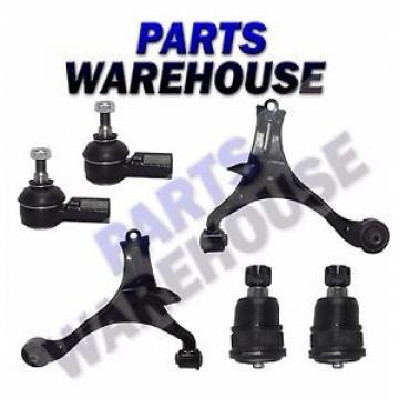 6 Piece Kit Front Lower Control Arms Ball Joints Outer Tie Rod Ends