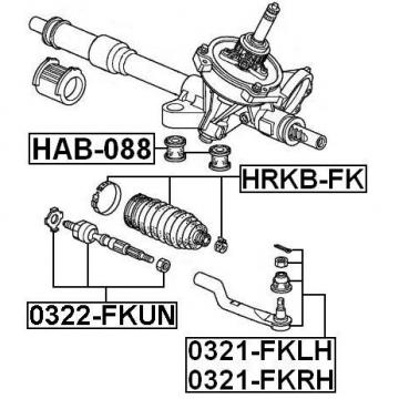 LEFT TIE ROD END - For Honda CIVIC FK 2006-2012 OEM 53560-SMG-003