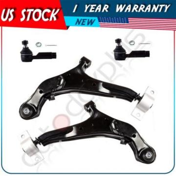 Suspension 2 Outer Tie Rod End 2 Control Arm Kit for 2000-2003 Nissan Maxima