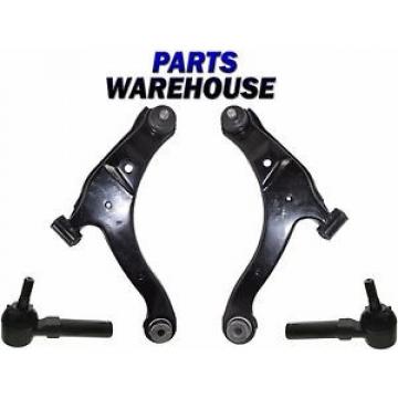 4 Piece Kit Front Lower Control Arms w/Ball Joints &amp; Outer Tie Rod Ends Passe...