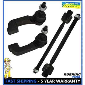 02-04 Jeep Liberty 4 Pc Kit Front Left Right Inner Outer Tie Rod End 4WD RWD