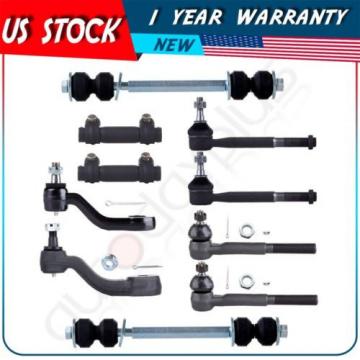 10 PCS Front Suspension Kit Tie Rod End Idler Arm for 1994-1999 CHEVROLET K2500