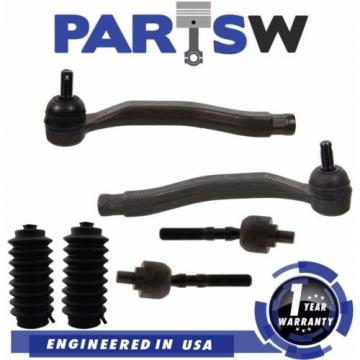 Brand NEW 6pc Front Inner &amp; Outer Tie Rod Ends + Boot Kit for Honda Prelude