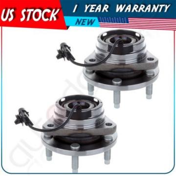 Pair Of 2 New Front Wheel Hub Bearing Assembly For Malibu Aura G6 w/ ABS 5 Lug
