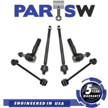 6 Pc New Suspension Kit for Commander Grand Cherokee Inner &amp; Outer Tie Rod Ends