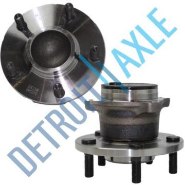 Pair: 2 New REAR Complete Wheel Hub and Bearing Assembly fits 5 Lug Non-ABS Only