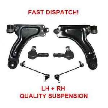 VAUXHALL CORSA C FRONT 2 SUSPENSION LOWER WISHBONE ARMS + LINKS + TRACK ROD ENDS