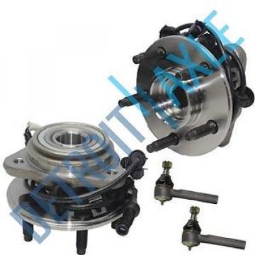 NEW 4 pc Kit 2 Front Wheel Hub Bearing Assembly w/ ABS AWD 4WD + 2 Outer Tie Rod
