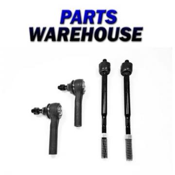 4 Pc Kit Tie Rod End Inner &amp; Outer For Dodge Gran Caravan 2005-2007 2Yr Warranty