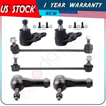 6x New Front Suspension Kit Sway Bar Link Tie Rod Ends for 2002-2007 SATURN VUE