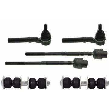 6pc Front Suspension Kit Inner &amp; Outer Tie Rod Ends &amp; Sway Bar Link 1 Year Wrnty