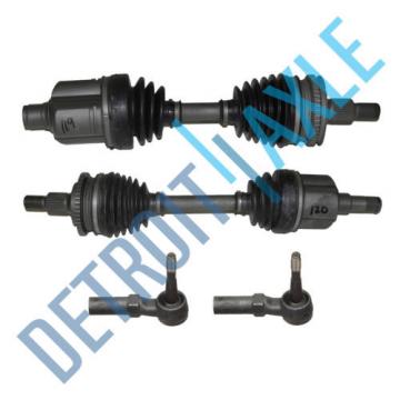 (2) Front CV Axle Shaft ABS + (2) Outer Tie Rod Ends for Lumina 4-Speed Auto