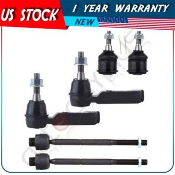 Suspension 2 Ball joint 4 Inner and Outer Tie Rod End for 2002-2004 Jeep Liberty