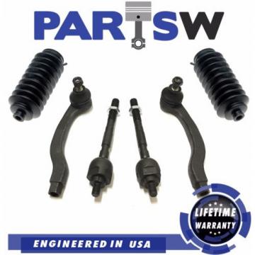 6 Pc New Steering Kit for Acura Integra Honda Civic &amp; Civic del Sol Tie Rod Ends