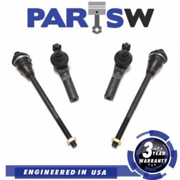 4 Pc Front Steering Kit for Cadillac Chevrolet &amp; GMC Inner &amp; Outer Tie Rod Ends