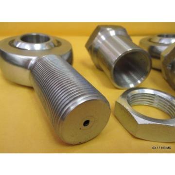 (1) LH (1) RH 1.25&#034;/12Tx1&#034; Bore Rod End Heim Joint w. L/R Jam Nut &amp; 1.5&#034; Adapter