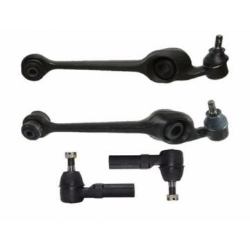 4 Piece New Kit Lower Control Arms &amp; Outer Tie Rod Ends for Saturn SC SL SW1 SW2