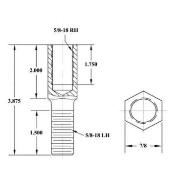 Traction Ladder Bar 5/8-18 Rod End Heim Joint Adjuster