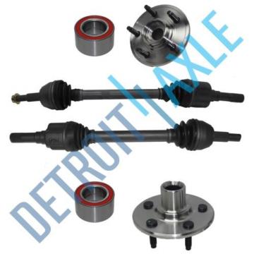 Rear Left &amp; Right CV Axle Drive Shaft + 2 Wheel Hub and Bearing Assembly W/ ABS