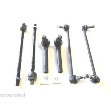 Fits Nissan Quest 04-09 Front Inner And Outer Tie Rod End &amp; Sway Bar Link 6Pcs