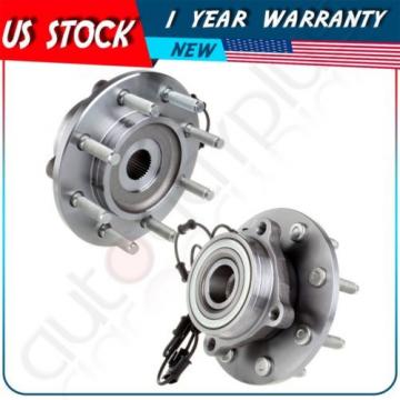 Pair (2) New Complete Wheel Hub &amp; Bearing Assembly For Dodge Trucks 8 Lug W/ABS