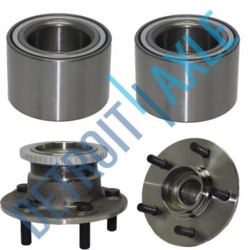 4 pc Set - 2 Rear Wheel Hub and Bearing Assembly w/ ABS + 2 Front Press Bearing