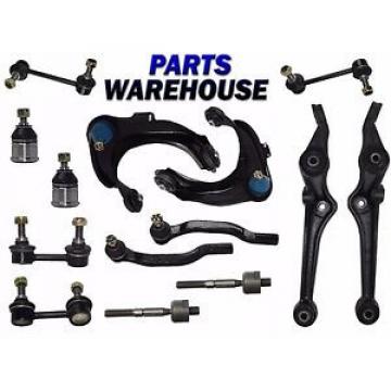 14 Pc Kit Front Upper &amp; Lower Control Arm Ball Joints Inner Outer Tie Rod End...