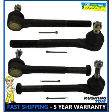 4pcs SetFront Outer &amp; Inner Tie Rod End Chevrolet Suburban Yukon Gmc K2500 k1500