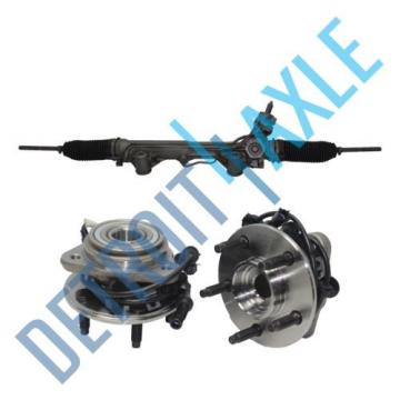 3 pc Set: Steering Rack and Pinion + 2 Wheel Hub Bearing Assembly; 4WD