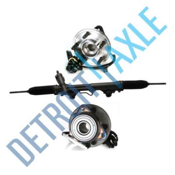3 pc Set: Steering Rack and Pinion + 2 Wheel Hub Bearing Assembly; 4x4 w/ ABS