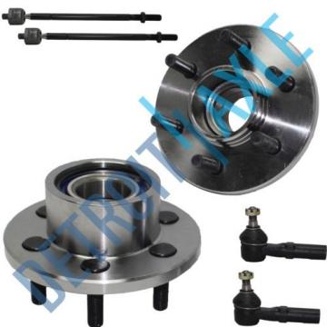 NEW 2 Front Wheel Hub &amp; Bearing Assembly ABS 2WD + 4 Tie Rod End Set for Dodge