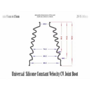 Universal High Quality Silicone Constant Velocity CV Joint Boot Drive Shaft sk01