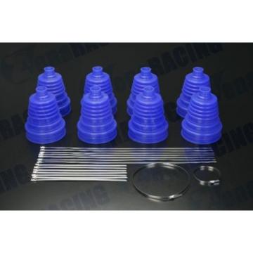 8pcs Universal BLUE Silicone CV Boot Cover Joint Kit Constant Velocity