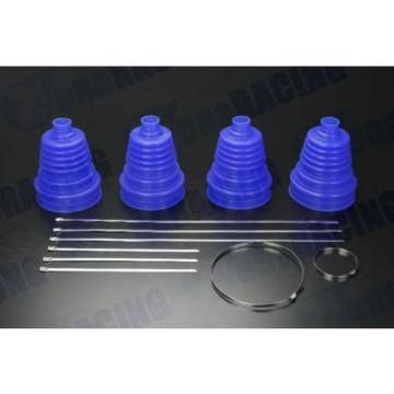 4pcs Universal BLUE Silicone Constant Velocity CV Boot Joint Kit Replacement