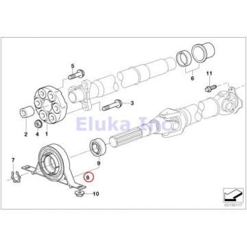 BMW Genuine Constant Velocity Joint Driveshaft Center Support With Bearing E60 b