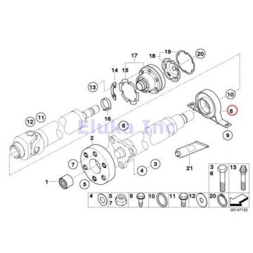 BMW Genuine Constant Velocity Joint Driveshaft Center Support With Bearing E60 a