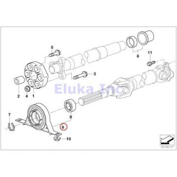BMW Constant Velocity Joint Driveshaft Center Support With Bearing E60 E60N E61