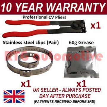 CV BOOT CLAMPS PAIR INNER &amp; OUTER x1 CV GREASE x1 EAR PLIERS x1 KIT 4.1