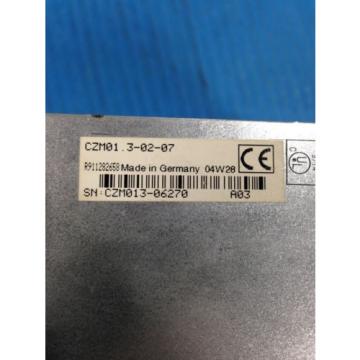 USED REXROTH INDRAMAT CZM01.3-02-07 SERVO DRIVE (U4)