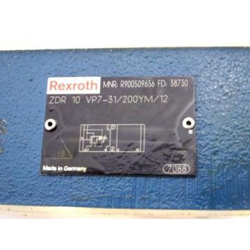 NEW BOSCH REXROTH R900509656 ZDR 10 VP7-31/200YM/12 DIRECTIONAL VALVE